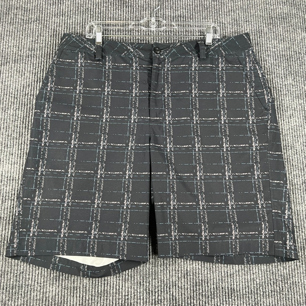 Under Armour Shorts Mens Size 38 Black Check Lightweight Chino Golf Outdoor